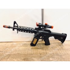 伍拾錢 紅外線燈光語音震動槍 電動槍 長槍 今晚吃雞 AK47 98k M416狙擊 聲光槍 兒童玩具, 1個, Black