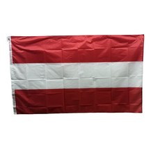 오스트리아 국기 Austria flag 90x150cm 폴리에스터 90g 금속 고리 이중 스티치 마감, 1개, RED+WHITE