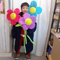 특대형스마일 인형 한송이 90cm (불량제로!완벽검수!!) 꽃다발 유치원졸업식 단체꽃다발, 진핑크, 1개