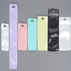 썸레이마켓 컬러 소분 지퍼백 6~10cm 지퍼비닐팩, 10x13 - 핑크