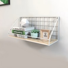 Funny Seller 多用途壁掛式木製層架, 白色, 1層