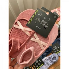110368 필라테스양말 ~ 전문 요가양말 운동 필라테스 미끄럼방지 덧신 통기성 땀흡수, 핑크 계열 원작 2 켤레, 1개