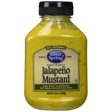실버 스프링스 머스타드 할라피뇨 9.5 온스 Silver Springs Mustard Jalapeno 9.5 oz, 알로하 프롬 오리건, 할라피뇨 페퍼 젤리, 10 온스, 1개