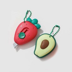 언박싱 택배칼 딸기 아보카도 / 미니 커터칼 휴대용 키링, 1개, 언박싱 택배칼-B.아보카도