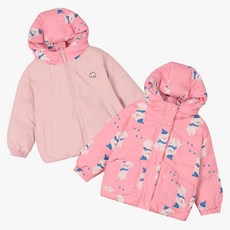 밀리밤 산본점 24겨울세일!!!우리아이싸이즈찜하세요!!!!예쁘게 양면으로 입을 수 있는 다운점퍼# 빵빵하고 따뜻한#일러스트 리버서블 하이브리드 다운점퍼# MLJD24T60