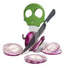 여기 스테인리스 스틸 양파 커터 허브 U2013 아보카도 토마토 감자용 옵시디언 야채 스트 슬라이서 다기능, Avocado Green