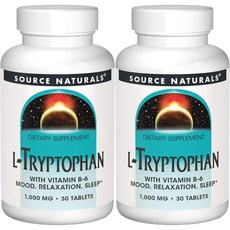 소스내추럴스 엘 트립토판 1000mg 테블릿, 30개, 2개, 30개