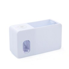 DFMEI 全自動擠牙膏器 壁掛式牙刷架 免打孔衛生間收納, 白色:如圖, 1個