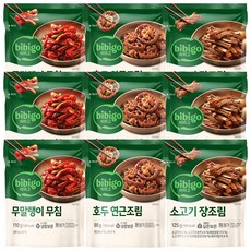 비비고 반찬(무말랭이3+호두연근조림3+소고기장조림3), 1세트, 975g