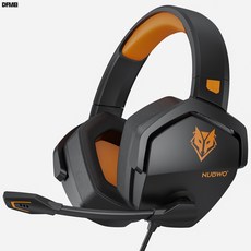 DFMEI NUBWO 有線遊戲耳機電腦電競吃雞頭戴式耳麥, N16 新黑橙, 如圖