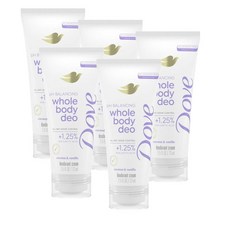 도브 PH 밸런싱 홀 바디 데오 코코넛 바닐라 데오드란트 크림 Dove Whole Body Deo Deodorant Cream, 5개, 73ml