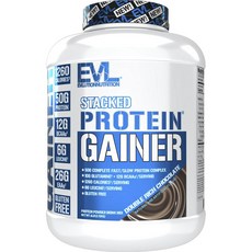 EVLUTIONNUTRITION Stacked Protein Gainer能量蛋白 濃郁巧克力風味, 1個, 2.72kg