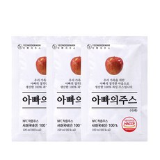 [연두팜] 찢어먹는 아빠의주스 사과즙 100ml 낱개, 1개