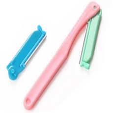 눈썹칼 솜털제거기 얼굴솜털제거기 남자눈썹정리, 접이식눈썹칼-단품, 1개, 혼합