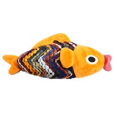 Golden Cat黃金貓 耐咬貓草貓咪玩具毛線魚仔L 貓玩具 貓草, 1個, 大隻魚仔L