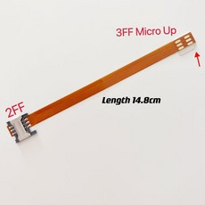 2FF 표준 SIM 카드 확장 Cconverter 3FF 마이크로 2FF 표준 Sim 카드 소프트 케이블 익스텐더 148mm 어댑터 변환기, [05] 3FF Reverse, 1개