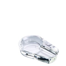玻璃菸灰缸 時尚簡約設計 防飛灰易清潔 安全穩固底座, 透明-雪茄煙缸, 1個