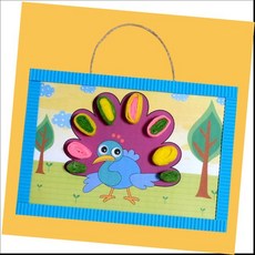 [생활의힘]공작새 띠아트콘 부조 만들기/4매, 본상품