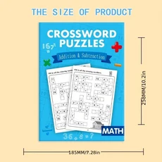 정신 수학 숫자 채우기 덧셈과 뺄셈 연습장 수학적 산술 기술 훈련, Crossword Puzzles