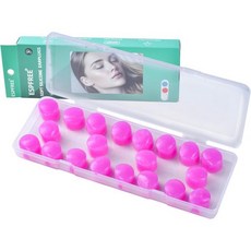 수면 수영용 이어플러그 10쌍 - 재사용 가능한 노이즈 캔슬링 소프트 실리콘 젤 왁스 코골이 수영 여행 목욕 콘서트 및 공부용 보라색 원 사이즈, Pink, One Size