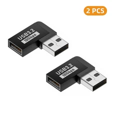 USB A 수 어댑터 90도180도 변환기 10Gbps 전송 노트북 포트 장치에 적합, 09 2x AG-AM-CW-FM