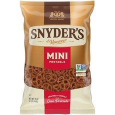 스나이더스 오브 하노버 프레첼 미니 프레첼 패밀리 사이즈 454 그램 Snyder's of Hanover Mini Pretzels 16 Oz Bag, 1개, 453g