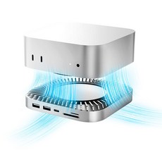 MOVESPEED DK5A1 USB C 도킹 스테이션 NVMe SSD 확장 4K HDMI 10Gbps SD TF 카드리더기 3.5mm 오디오 Mac mini M4 M4 Pro 호환, 은색, 1개 은색, 1개