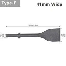 공압 치즐 에어 해머 육각 생크 녹 제거용 헤비 듀티 에어 임팩트 헤드 공압 공구 에어 치즐 1 개, 02 Type-E, 1개