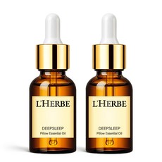 르에르베 100% 천연 에센셜오일 원액 딥슬립필로우 숙면 심신안정 스트레스해소, 2개, 10ml