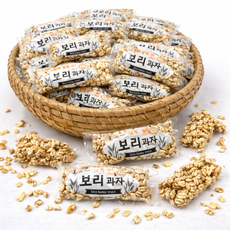 애니띵 바삭 보리함유 곡물과자 보리스낵 주먹과자, 65개, 13g