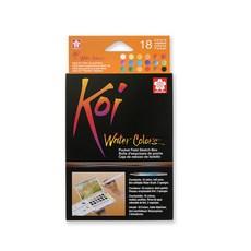 사쿠라 사쿠라 코이워터칼라 물감 코이 워터칼라 고체물감 18색 (XNCW-18N), 단품