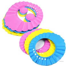 WSMall 크기조절 샴푸캡 유아용샴푸모자, 귀마개형 핑크, 1개, 핑크