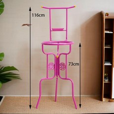 간이 세면대 스텐인리스 세면기 받침대 세수대야 이동식 캠핑장, 1개, E. 하이어 스타일 핑크 비누 상자 발 패드 포함.