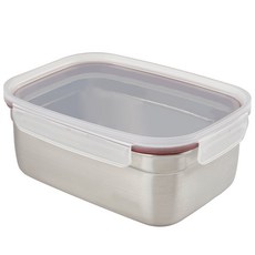 국산 스텐 밀폐용기 사각 반찬통 김치통, 2000ml, 1개