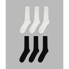 IL--GNG-CHIL [6PACK 팩] 1507 클래식 트라우져 삭스 _ 화이트/블랙/스노우 화이트, 스노우 화이트 3팩, 블랙 3팩