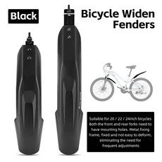 WEST BIKING 산악 자전거 흙받이 26-29 인치 프론트 리어 타이어 휠 MTB 가드 펜더 퀵 릴리스 프로텍터, 02 Black 044