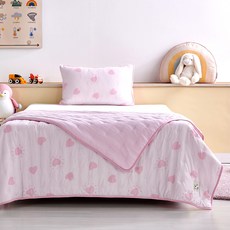 [모던하우스 인천점] 소프트브리즈 고주파 얇은 차렵이불 150x200 스마일하트 핑크 -[CZ0226009]