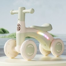 兒童滑行車平衡車，寶寶滑步車，四輪助步車玩具, 仙草綠:音樂燈光 × 1個