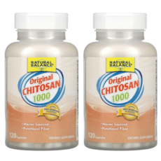 Natural Balance 오리지널 키토산 1 000mg 캡슐 120정(캡슐 1정당 250mg) 2 SET, 120정, 2세트