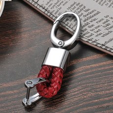 로프 버클 가죽 키링 레드 고리 스트랩 모던 차키 키홀더 스트링