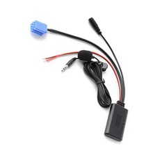 커넥터 케이블 어댑터 자동차 블루투스 호환 AUX 어댑터 교체, 마이크 포함, 1개