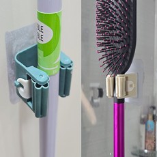 오아FAM마켓 부착식 깔끔 튼튼 고정홀더 걸이 주방걸이, 그레이, 1개