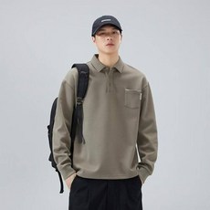 長袖polo衫男防風運動防寒休閒大尺碼保暖修身透氣打底衫高爾夫球衫長袖上衣工作衫寬鬆翻領春秋天商務中年爸爸長版男士內搭發熱衣長袖t恤polo衫