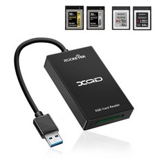 엑스큐디 카드 리더기 타입씨 USB3.0 호환 리더, 블랙 (USB TypeC)