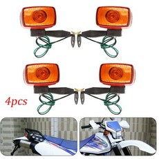 혼다 가와사키 야마하 TTR250 XT225 KLX250 TTR KLX XR용 전방 및 후방 점멸기 방향 지시등 4 개