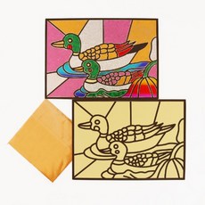 DIY전통그림 포일아트액자 원앙디자인, 10장[낱개수량확인]