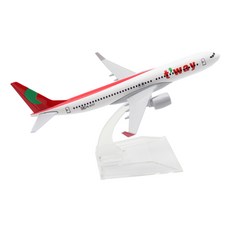 JJC 비행기 모형 16cm 1:400 ~ 20cm 1:300 다이캐스트 장식용 소형 모형항공기, 1개, 티웨이항공 B737- 1:400 - 16cm