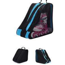 롤러 스케이트 수납 백 전용 휴대 캐리어 스케이트 수납 백 메쉬 파우치 인라인 스포츠 운동화 통풍 보관, 블랙