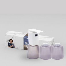 愛洗手 自動給皂機 Type C 充電, 1個, 三件組套裝—小蒼蘭x3