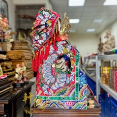 排隊搶手貨！高CP值手工三角麟半手工紅色龍袍，廣澤尊王、媽祖、天上聖母、朱府千歲適用, 1個, 尺二